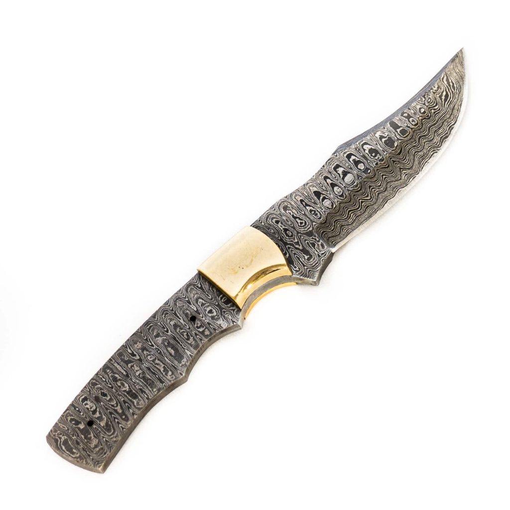 Skinning - Skinner - Hunting Knife Blank Damascus Steel Blade - 9"