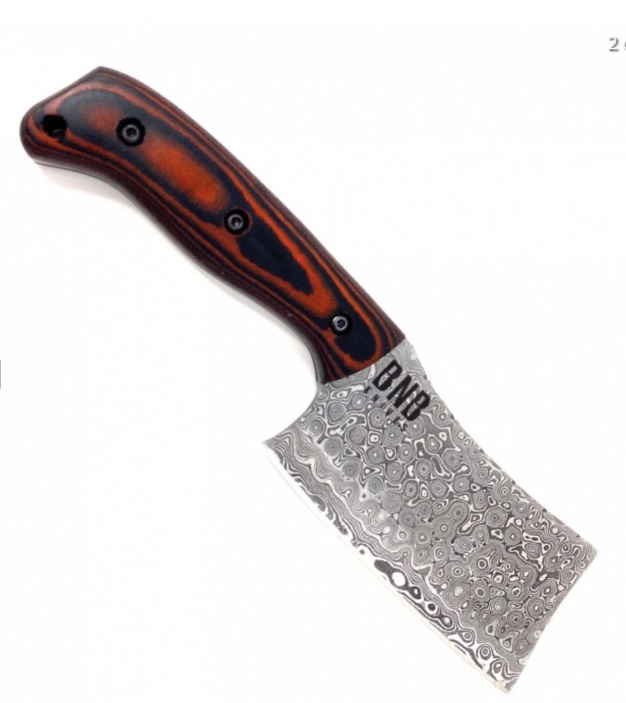 Rainbow Handmade Damascus Steel Cleaver Knife