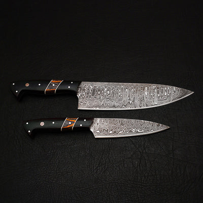 Damascus chef knife set