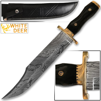 Damascus bowie knife