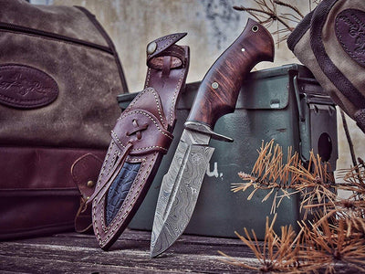 Bowie Damascus Knife With Full tang
