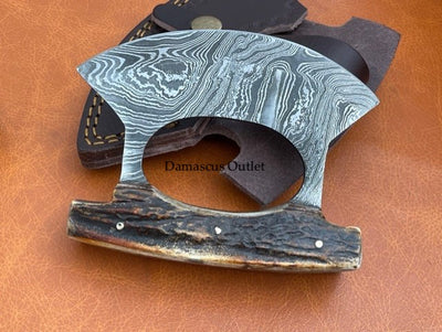ulu damascus knife