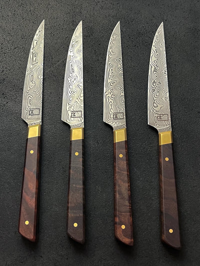 Damascus vintage steak knif