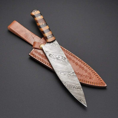 Damascus chef knife