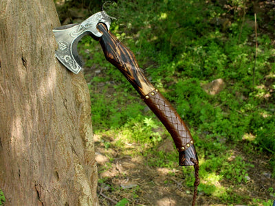 damascus viking axe