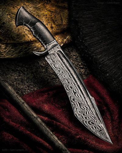 damascus bowie knife
