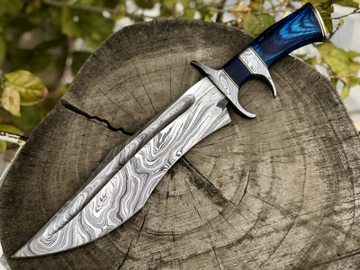 damascus bowie knife