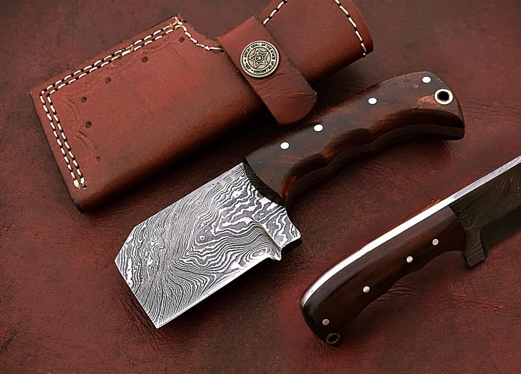 Steel Mini Chopper Knife with Rose Wood Handle
