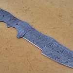 Damascus steel blank blade