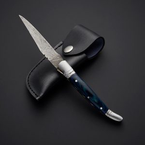 folding knife damascus steel