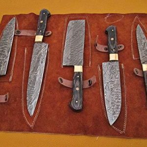 Damascus knife set