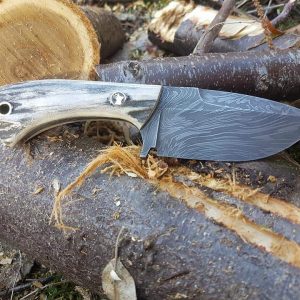 damascus steel skinner knife