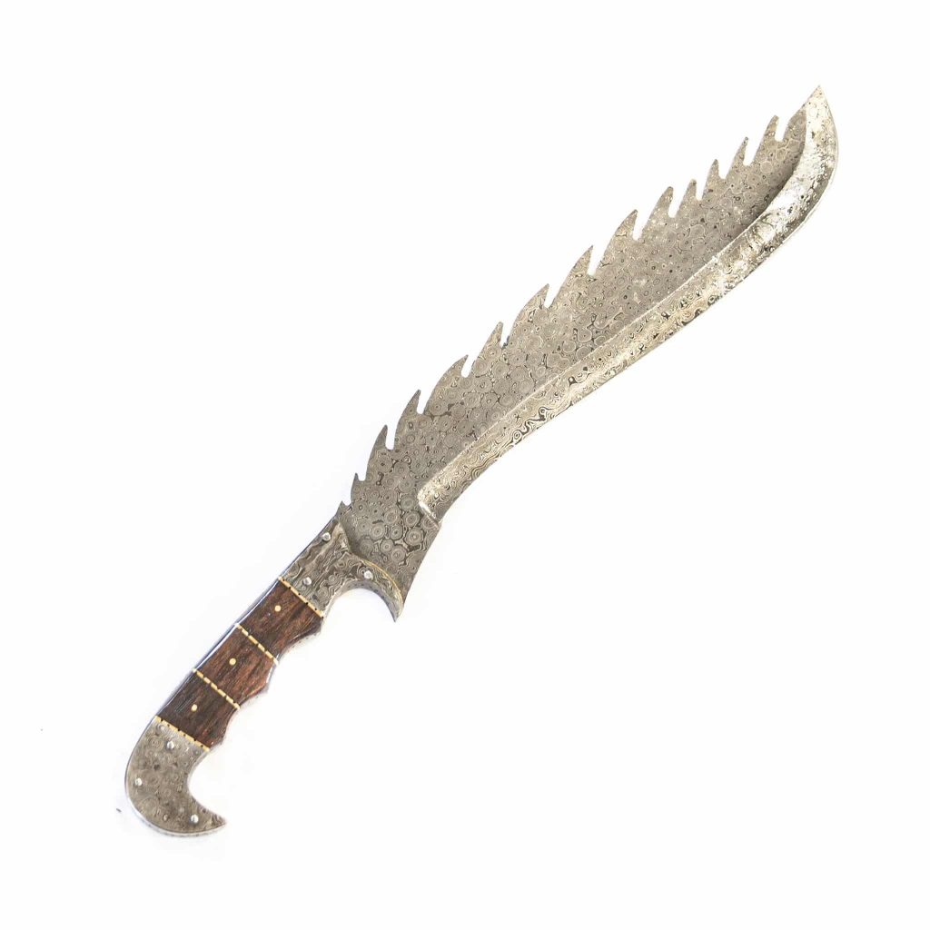 Handmade High Carbon Damascus Steel Dragon Gurkha Kukri Knife