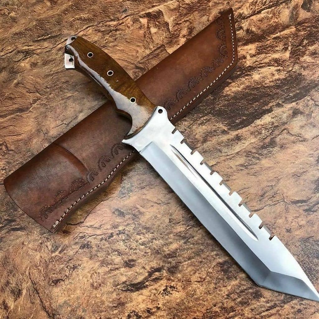 j2 Steel Tanto knife with Rosewood Handle