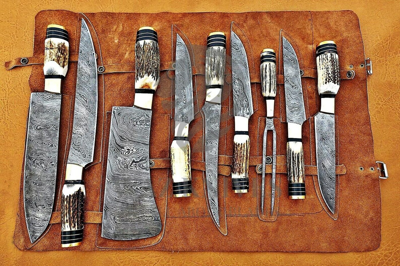 Damascus Knives Set
