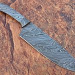 Damascus Steel Knife blank Bolster