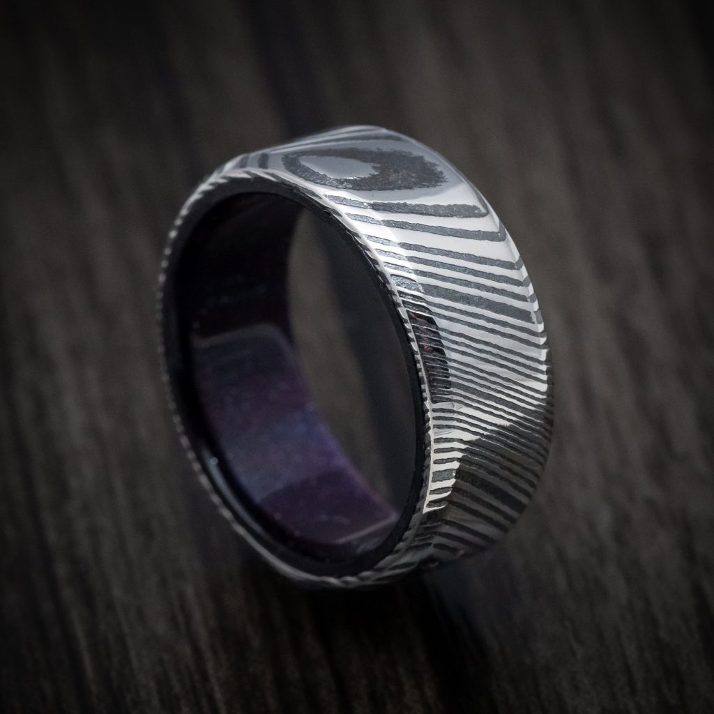 Customize Damascus Steel And Diamondcast Sleeve