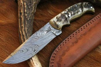 damascus hunting knife