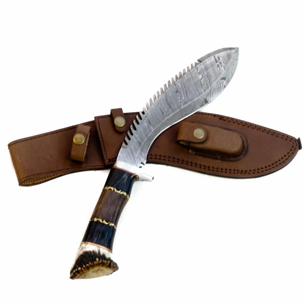 Handmade Damascus Steel Gurkha Kukri Knife