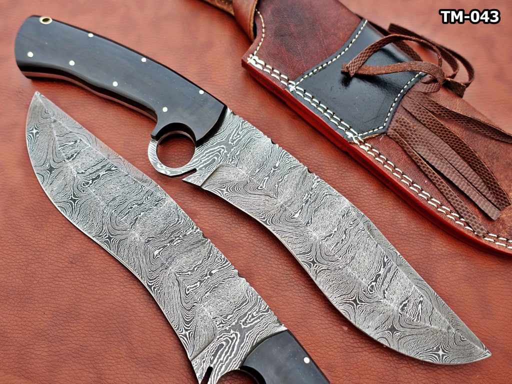 Damascus Steel Handmade Nessmuk Shape Machete Hunting Knife