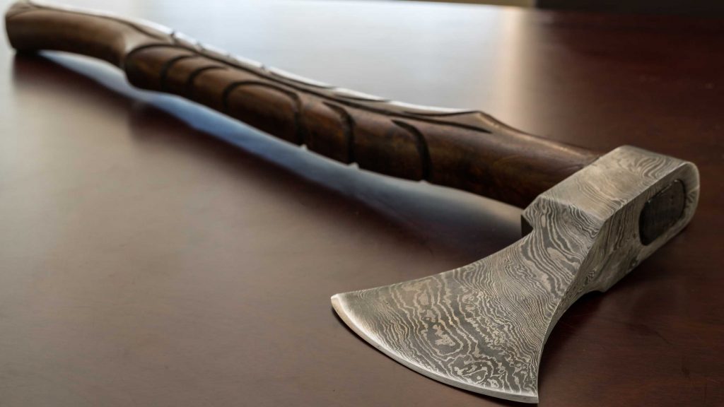 damascus battle axe