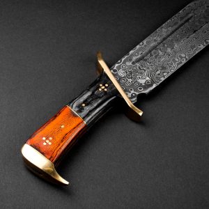 Damascus camping knife