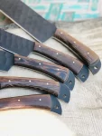 black steel kitchen knife set
