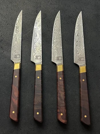 Damascus vintage steak knif