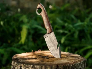 Damascus Gut Hook Knife